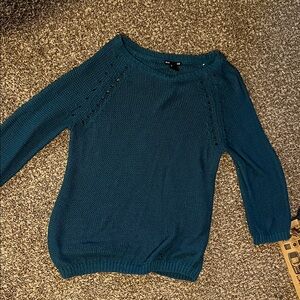 H&M Teal Crew Neck Sweater